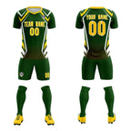 Custom Midnight Green Abstract Breathable Soccer Tops/Sets Jersey