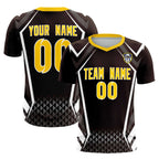 Custom Brown Abstract Breathable Soccer Tops/Sets Jersey