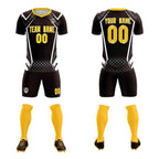 Custom Brown Abstract Breathable Soccer Tops/Sets Jersey