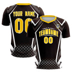 Custom Brown Abstract Breathable Soccer Tops/Sets Jersey