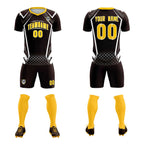 Custom Brown Abstract Breathable Soccer Tops/Sets Jersey