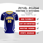 Custom Royal Abstract Breathable Soccer Tops/Sets Jersey