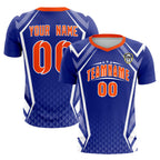 Custom Royal Abstract Breathable Soccer Tops/Sets Jersey