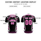 Custom Black Abstract Breathable Soccer Tops/Sets Jersey