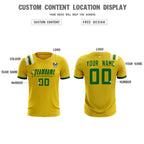 Custom Gold Striped Sportswear Soccer Tops/Sets Jersey For Adults