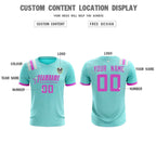 Custom Light Blue Striped Sportswear Soccer Tops/Sets Jersey For Adults