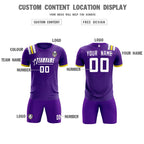 Custom Purple Striped Sportswear Soccer Tops/Sets Jersey For Adults