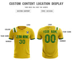 Custom Gold Striped Sportswear Soccer Tops/Sets Jersey For Adults