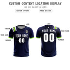 Custom Navy Striped Sportswear Soccer Tops/Sets Jersey For Adults