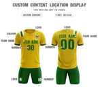 Custom Gold Striped Sportswear Soccer Tops/Sets Jersey For Adults