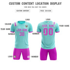 Custom Light Blue Striped Sportswear Soccer Tops/Sets Jersey For Adults