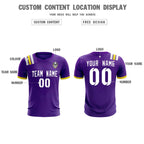 Custom Purple Striped Sportswear Soccer Tops/Sets Jersey For Adults