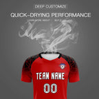 Custom Red Classic Soccer Training Sets Jersey For Adults/Kids