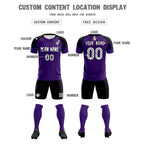 Custom Purple Classic Soccer Training Sets Jersey For Adults/Kids