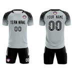 Custom Silver Classic Soccer Training Sets Jersey For Adults/Kids