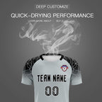 Custom Silver Classic Soccer Training Sets Jersey For Adults/Kids