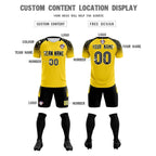 Custom Gold Classic Soccer Training Sets Jersey For Adults/Kids