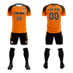 Custom Orange Classic Soccer Training Sets Jersey For Adults/Kids