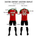 Custom Red Classic Soccer Training Sets Jersey For Adults/Kids