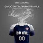 Custom Navy Classic Soccer Training Sets Jersey For Adults/Kids