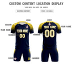 Custom Navy Classic Soccer Training Sets Jersey For Adults/Kids