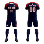 Custom Navy Classic Soccer Training Sets Jersey For Adults/Kids