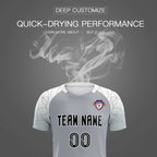 Custom Silver Classic Soccer Training Sets Jersey For Adults/Kids