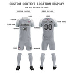 Custom Silver Classic Soccer Training Sets Jersey For Adults/Kids