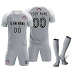 Custom Silver Classic Soccer Training Sets Jersey For Adults/Kids
