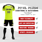 Custom Neon Green Classic Soccer Training Sets Jersey For Adults/Kids