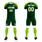 Custom Green Classic Soccer Training Sets Jersey For Adults/Kids