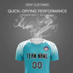 Custom Aqua Classic Soccer Training Sets Jersey For Adults/Kids