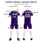 Custom Purple Classic Soccer Training Sets Jersey For Adults/Kids