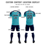 Custom Sky Blue Classic Soccer Training Sets Jersey For Adults/Kids