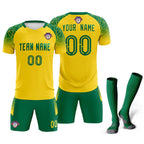 Custom Gold Classic Soccer Training Sets Jersey For Adults/Kids