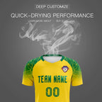 Custom Gold Classic Soccer Training Sets Jersey For Adults/Kids