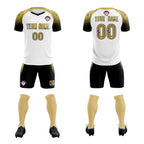Custom White Classic Soccer Training Sets Jersey For Adults/Kids