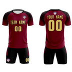 Custom Crimson Classic Soccer Training Sets Jersey For Adults/Kids