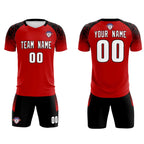 Custom Red Classic Soccer Training Sets Jersey For Adults/Kids