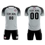 Custom Silver Classic Soccer Training Sets Jersey For Adults/Kids
