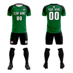 Custom Kelly Green Classic Soccer Training Sets Jersey For Adults/Kids