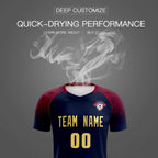 Custom Navy Classic Soccer Training Sets Jersey For Adults/Kids