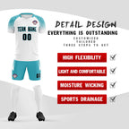 Custom White Classic Soccer Training Sets Jersey For Adults/Kids