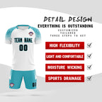 Custom White Classic Soccer Training Sets Jersey For Adults/Kids