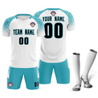 Custom White Classic Soccer Training Sets Jersey For Adults/Kids