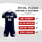 Custom Navy Classic Soccer Training Sets Jersey For Adults/Kids