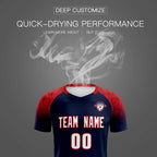 Custom Navy Classic Soccer Training Sets Jersey For Adults/Kids