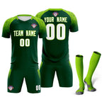 Custom Green Classic Soccer Training Sets Jersey For Adults/Kids