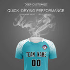 Custom Aqua Classic Soccer Training Sets Jersey For Adults/Kids