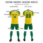 Custom Gold Classic Soccer Training Sets Jersey For Adults/Kids